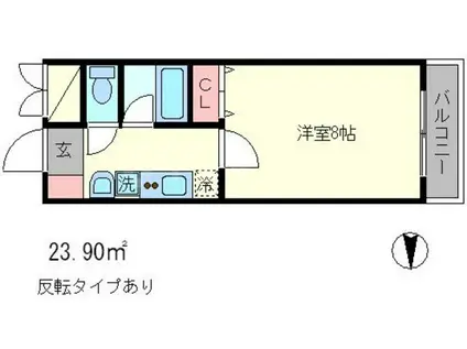 珠光ビル四条大宮(1K/5階)の間取り写真