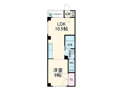 フローレ大宮(1LDK/4階)の間取り写真