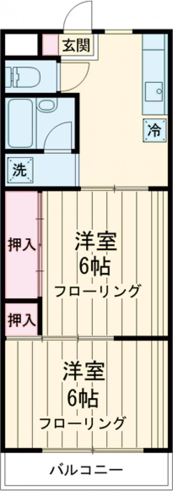メゾン森下(2DK/3階)の間取り写真