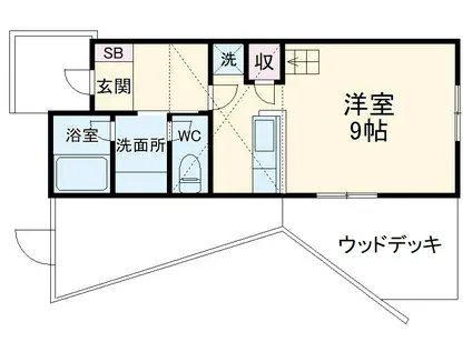 東海道本線 二川駅 徒歩20分 1階建 築3年(ワンルーム)の間取り写真