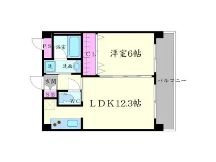 SUIRENTHERA(1LDK/2階)の間取り写真