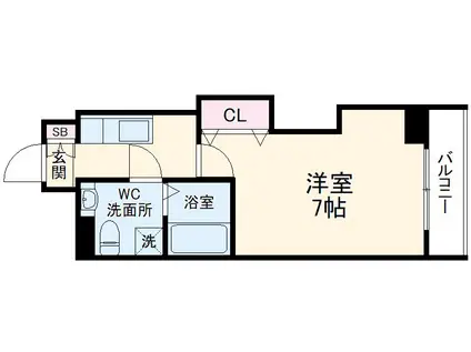 RITZ SQUARE DOMANI(1K/7階)の間取り写真