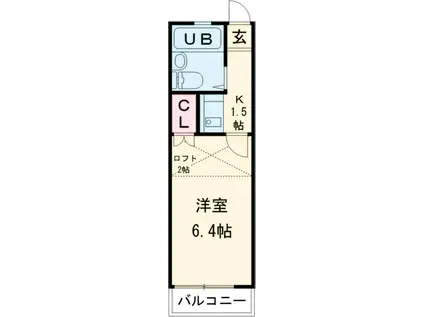 パレス等々力壱番館(1K/1階)の間取り写真