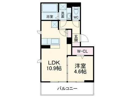 ソレイユ幕張(1LDK/2階)の間取り写真