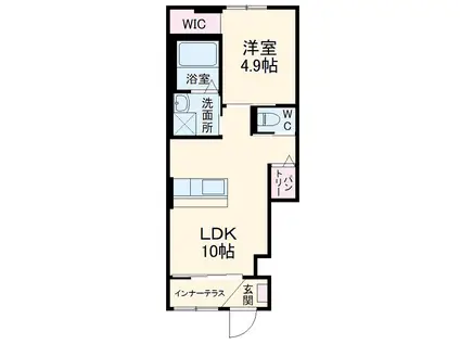 モンテ アロ(1LDK/1階)の間取り写真