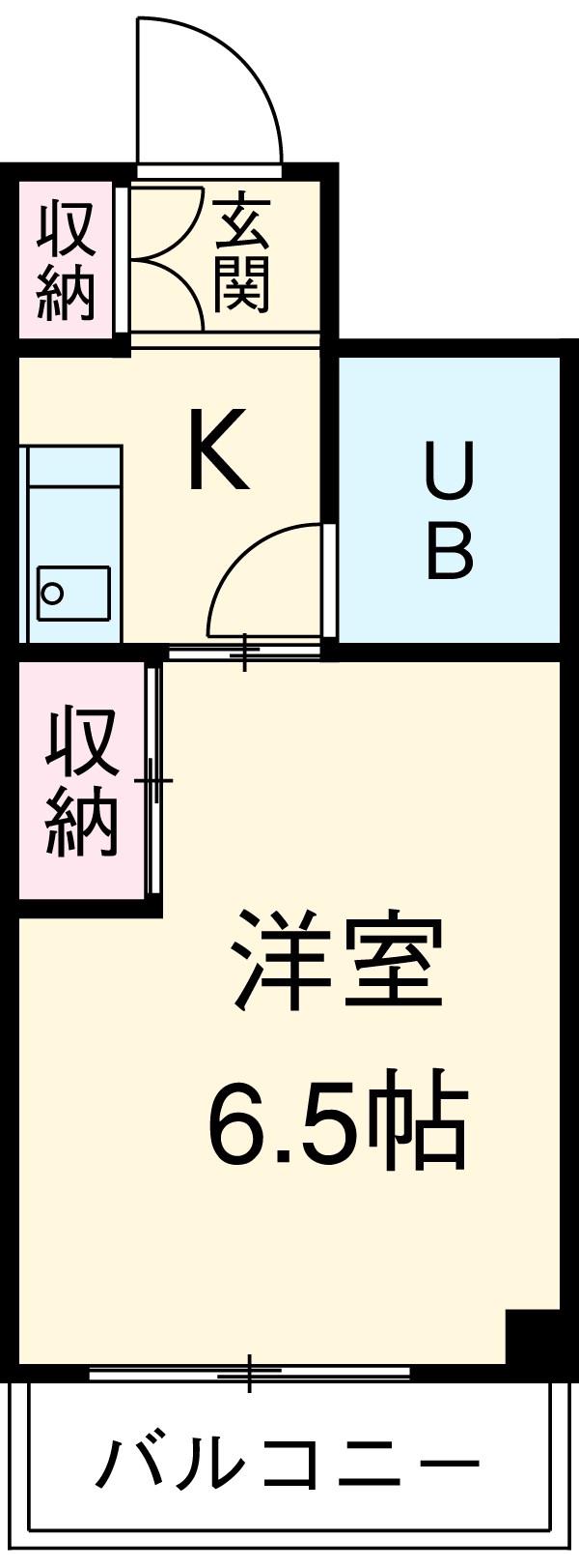 第3マンション久米(1K/4階)の間取り写真