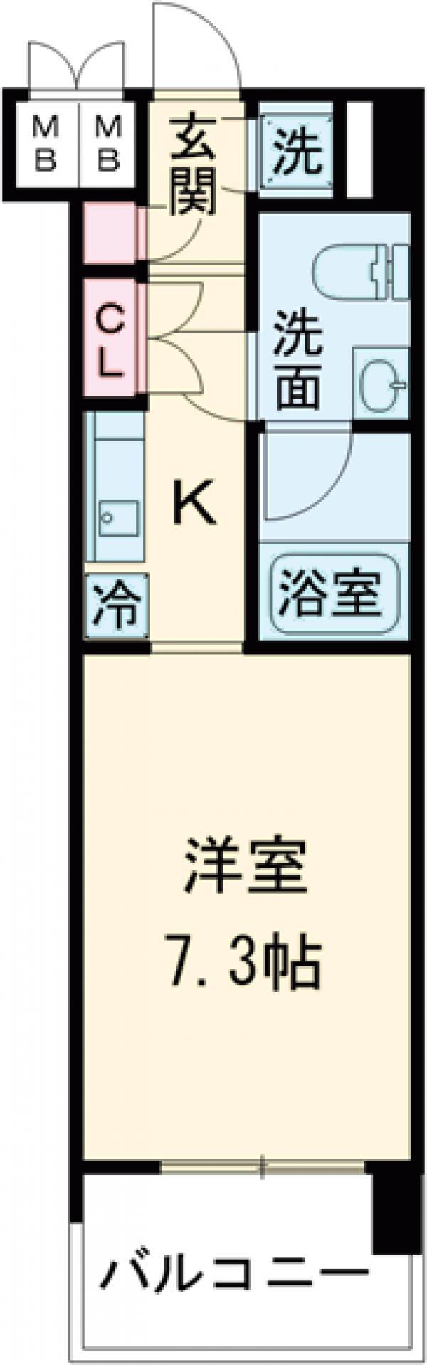 メインステージパーク大山(1K/4階)の間取り写真