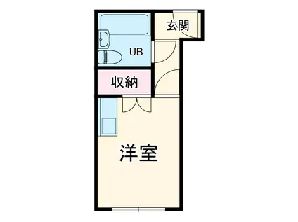 第6セントラルハイツ沼津(ワンルーム/4階)の間取り写真