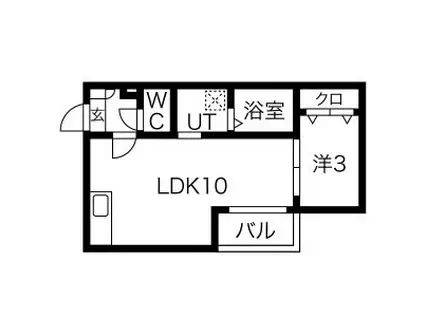 WARREN FUJINAMI 1(1LDK/1階)の間取り写真