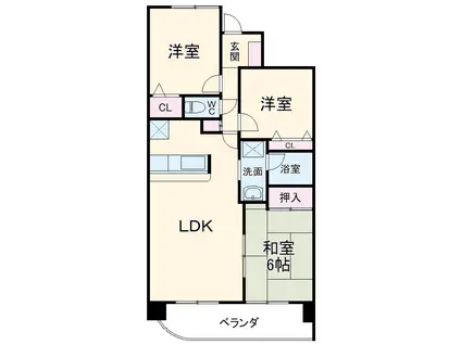 グランドメゾン徳重(3LDK/2階)の間取り写真