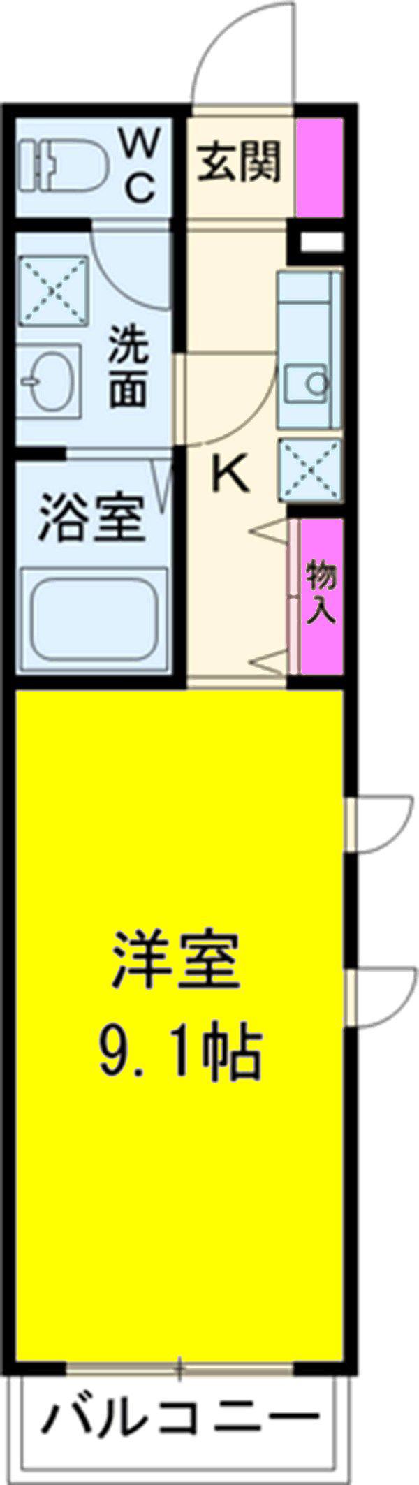 MAGNOLIA COUT Ⅱ(1K/3階)の間取り写真