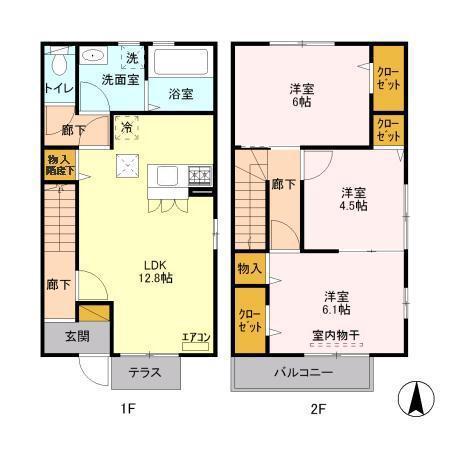 コリーヌ A棟(3LDK)の間取り写真