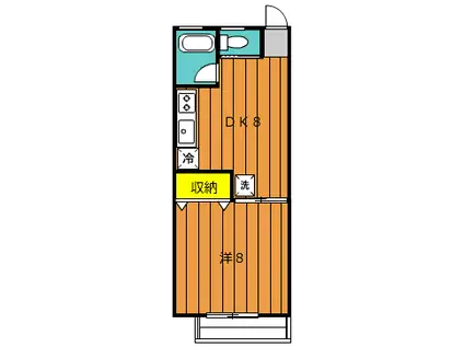 ハイツ・タイム(1DK/2階)の間取り写真