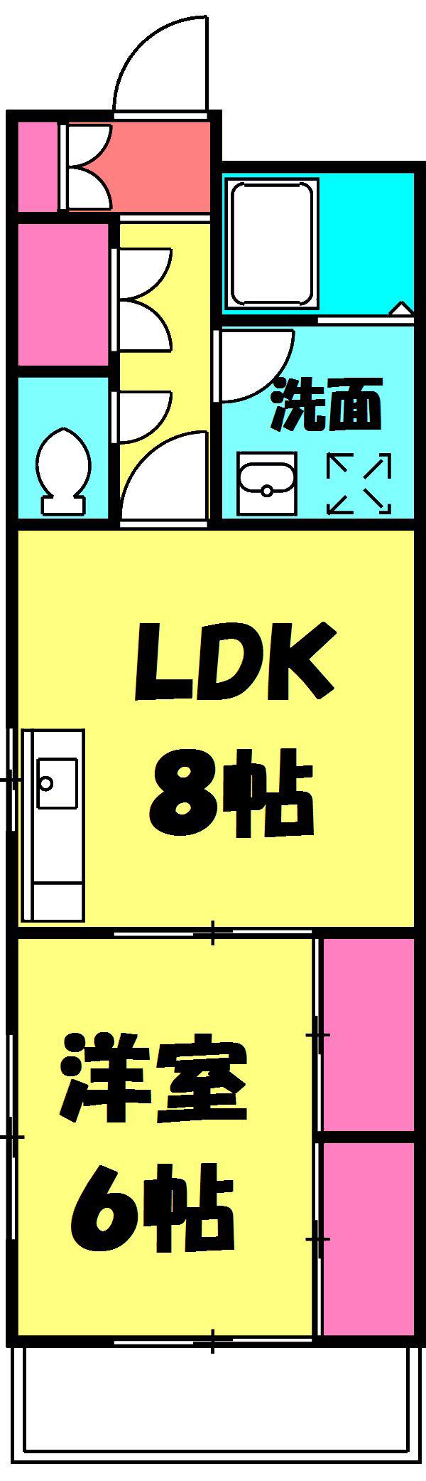 ヴィラNF(1LDK/2階)の間取り写真