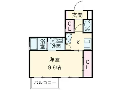 第4カネイ本町ビル(1K/1階)の間取り写真