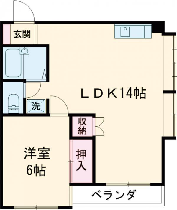 マーサアームズ(1LDK/2階)の間取り写真