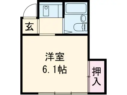 コンフォーレ武蔵境(ワンルーム/2階)の間取り写真