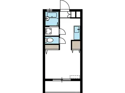 エスペーロ(ワンルーム/1階)の間取り写真
