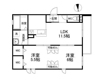 ERABLE(2LDK/2階)の間取り写真