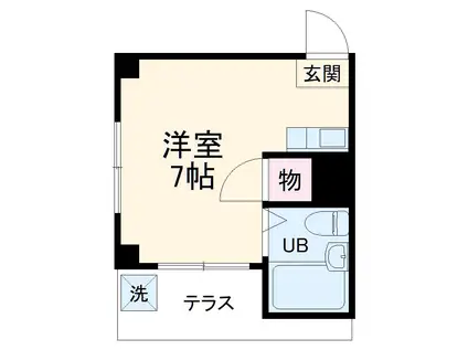 タカラコーポ日吉(ワンルーム/1階)の間取り写真