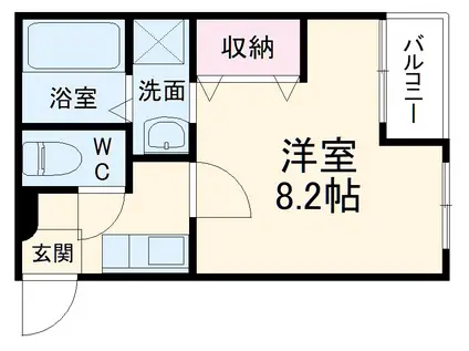 クレフラスト鶴里南(1K/1階)の間取り写真