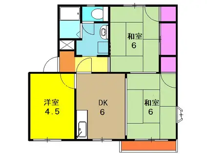 ベルソーレ・ミチ Ⅱ(3DK/2階)の間取り写真