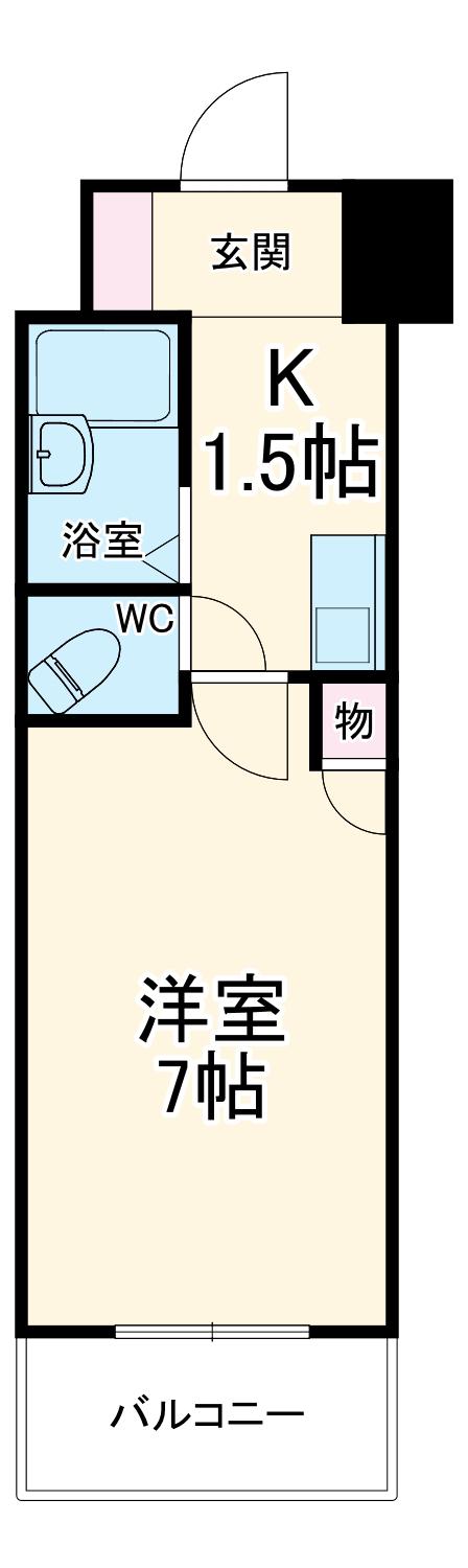 グレースヒル橋本(1K/5階)の間取り写真