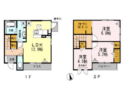 カーム A(3LDK)の間取り写真