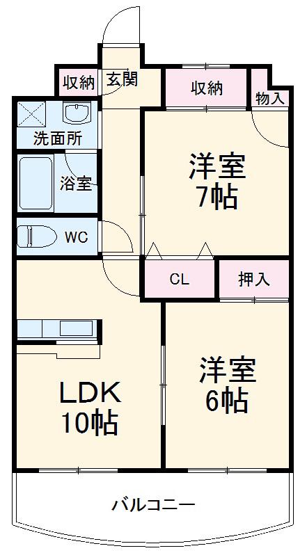 OLIVE(2LDK/3階)の間取り写真