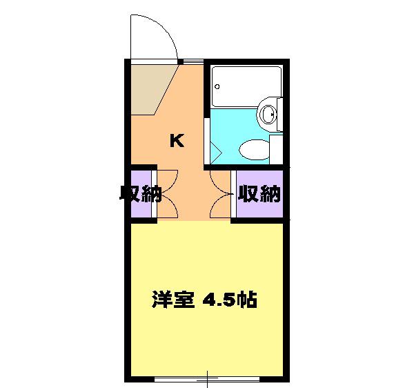 アーバンリゾート3号館(1K/1階)の間取り写真