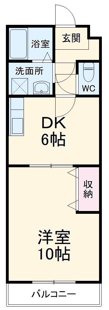 スプランドゥール半田山(1DK/3階)の間取り写真