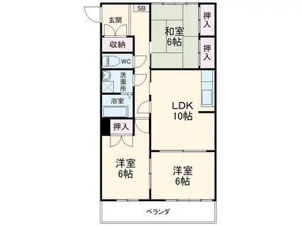 アビタシオンOHNO(3LDK/1階)の間取り写真