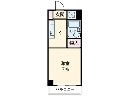 グレイスミヤ壱番館(ワンルーム/3階)の間取り写真