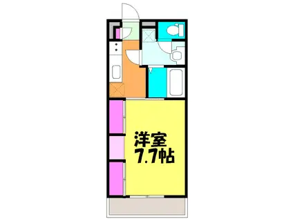 リブリ・カシオペアⅢ(1K/2階)の間取り写真