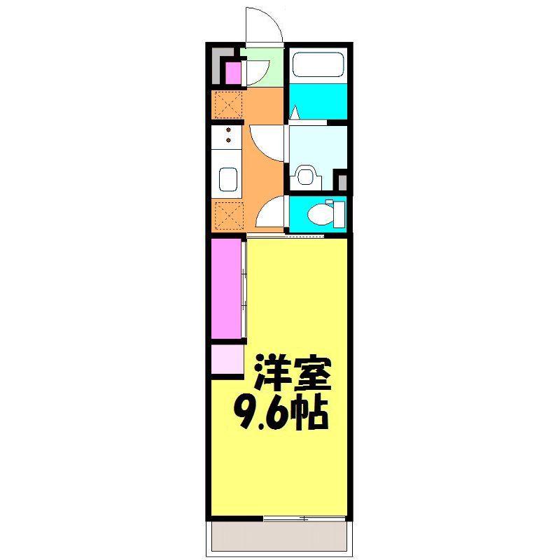 リブリジュネス2(1K/2階)の間取り写真
