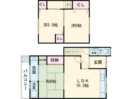 下森本46-14貸家(3LDK)の間取り写真