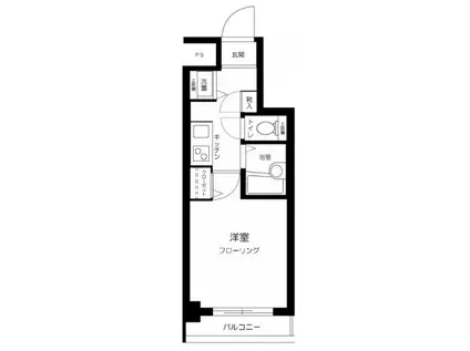 スカイコート板橋第二(1K/1階)の間取り写真