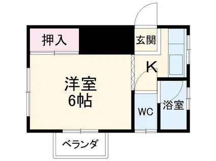 ステートルームビル(1K/2階)の間取り写真