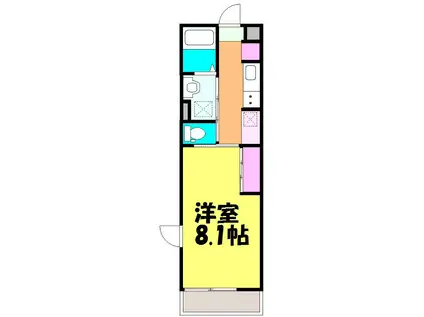 リブリ・ハートポートⅡ(1K/2階)の間取り写真