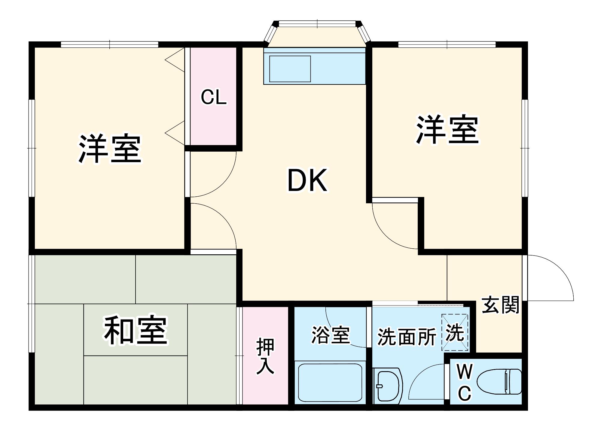 そのいけ植田(3DK/2階)の間取り写真