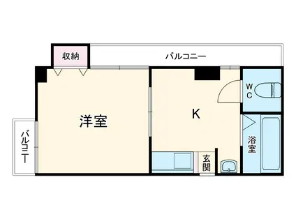 榎本ビル(1K/4階)の間取り写真