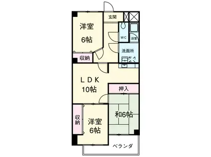 ミレニアム表台(3LDK/2階)の間取り写真