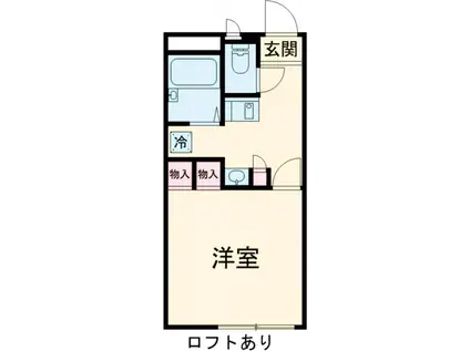 リヴェール(1K/2階)の間取り写真