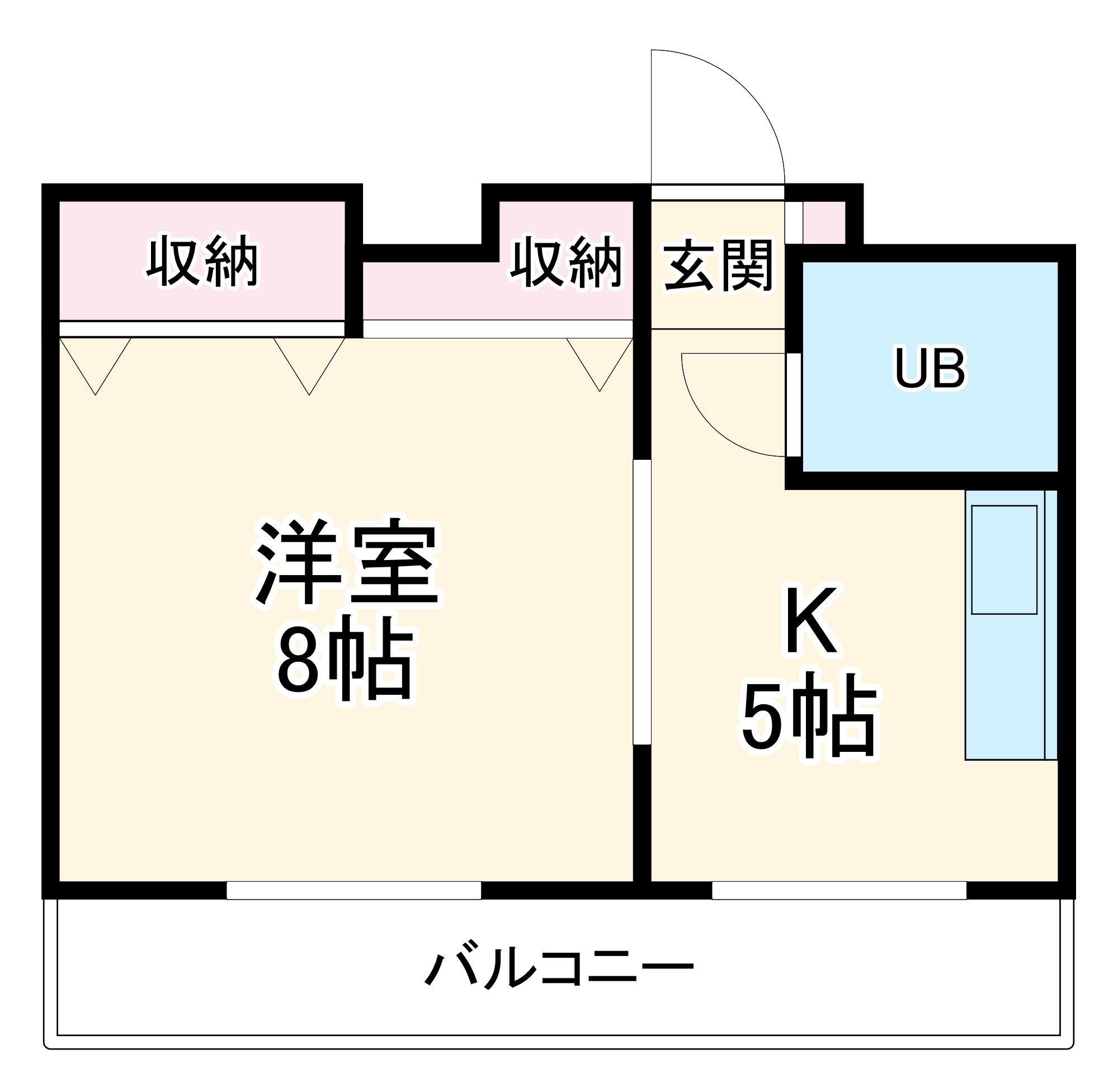 サンメゾン植田(1DK/5階)の間取り写真