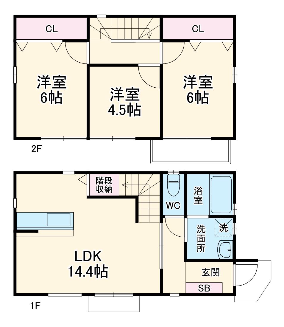 中央本線 春日井駅(JR) 徒歩13分 2階建 築4年(3LDK)の間取り写真