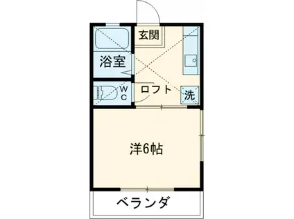 メゾン梶野(1K/1階)の間取り写真
