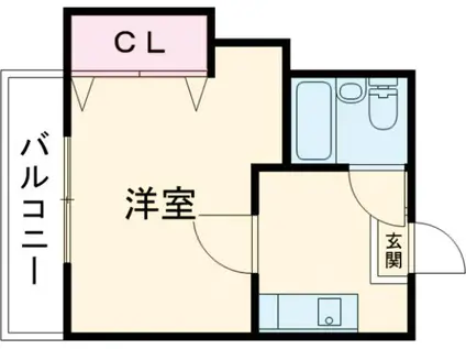 グレイスコート(1K/2階)の間取り写真