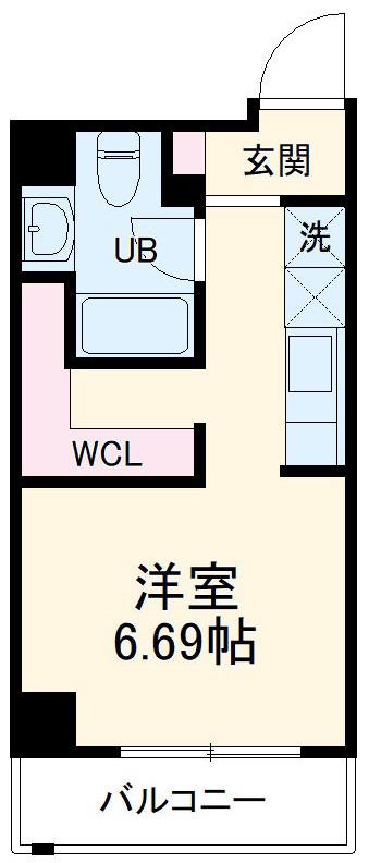 ART APARTMENT IN OOTAKA-NO-MOR(ワンルーム/4階)の間取り写真