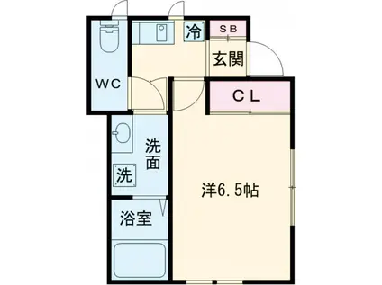 BLUE ELEPHANT(1K/1階)の間取り写真