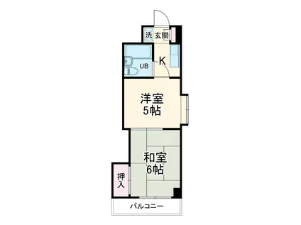 ハイムアリエス(2K/2階)の間取り写真